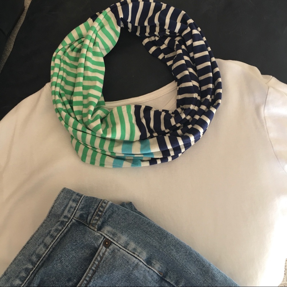 J Jill Striped Infinity Scarf